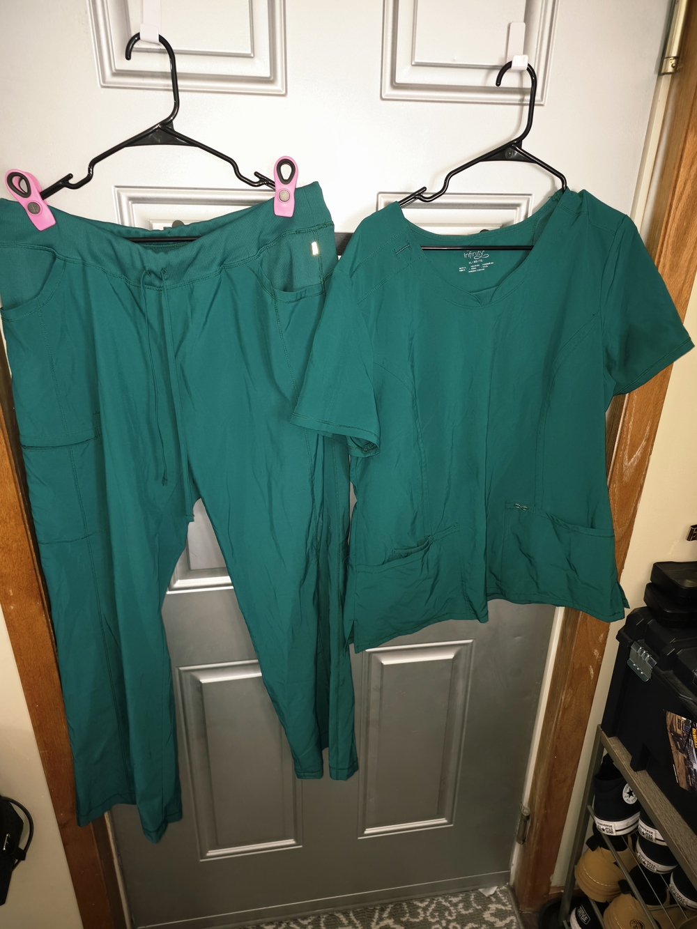 Cherokee Women's Green Scrub Set - Top & Pants
